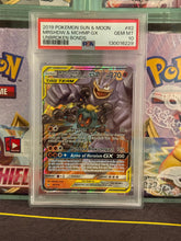 Load image into Gallery viewer, 2019 Pokemon Sun &amp; Moon Unbroken Bonds Marshadow &amp; Machamp GX #82 PSA 10 GEM MT
